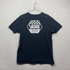 Vans Men's Shirt Size m Black Short Sleeve Crew Neck Skateboarding Graphic Tee